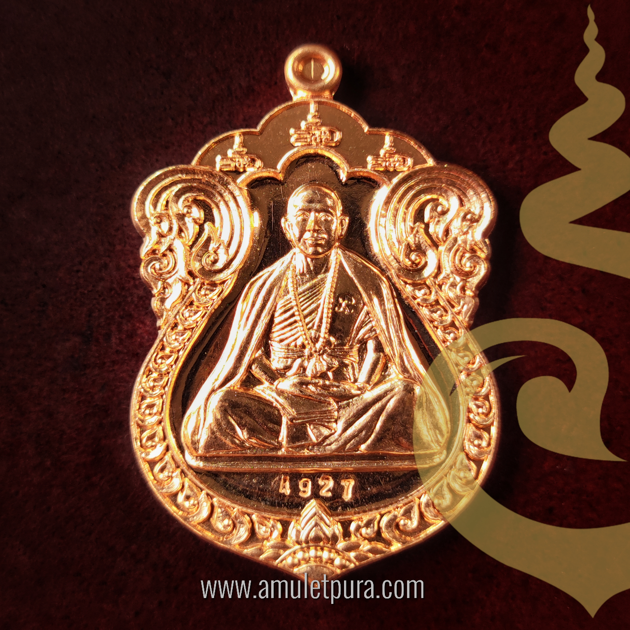 เหรียญเสมา รุ่นเจริญพร (เนื้อทองแดง) ปี55 ครูบาอริยชาติ วัดแสงแก้วโพธิญาณ จ.เชียงราย (มีโค้ด หมายเลข 4927)