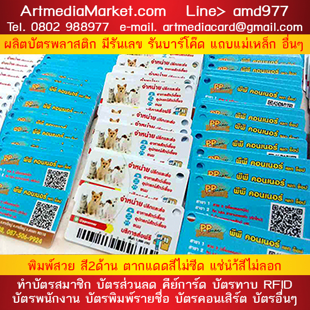 ตัวอย่างบัตร Pvc Card Plastic Card