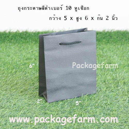 ถุงกระดาษสีเบอร์ 10 ขนาด 5" x 6" x 2"