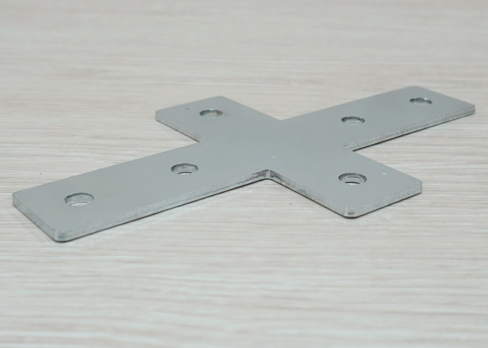 Cross Shaped Steel Joint Plate 6-Hole สำหรับ Series 30 Alu-Profile