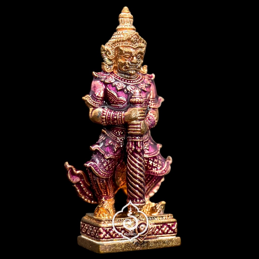 ท้าวเวสสุวรรณ (เนื้อทองแดง ลงยาม่วง) รุ่นยกฐานะ ทองนำโชค ปี64 หลวงพ่อทอง วัดบ้านไร่ จ.นครราชสีมา (มีโค้ด หมายเลข555)