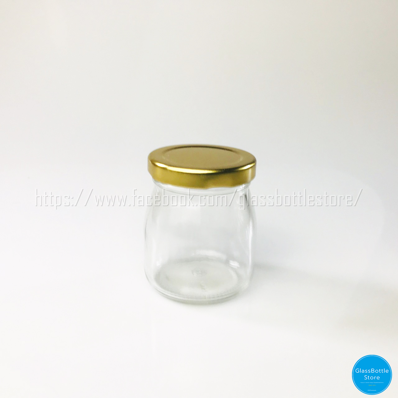 ขวดแก้ว พุดดิ้ง 150ml ฝาเกลียวล็อคสีทอง