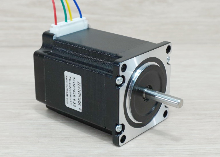 HANPOSE - Stepper Motor (Nema23) แรงบิด 1.89N.m 2.8A Shaft 6.35mm (23HS7628-6.35)