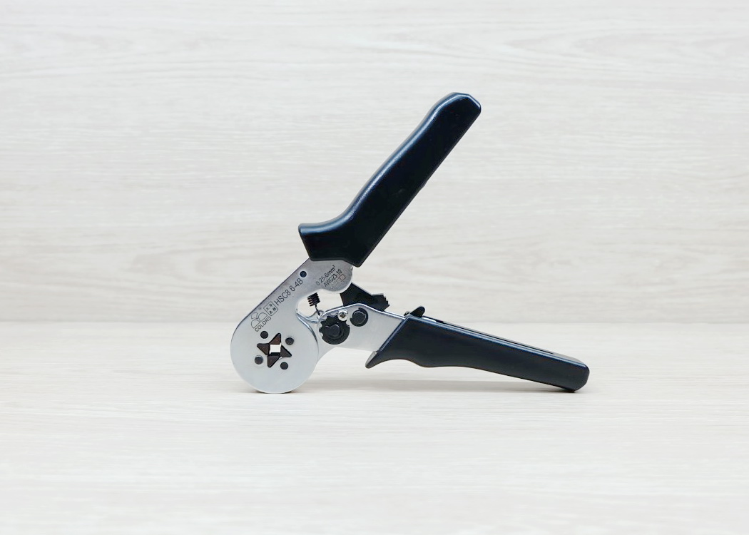 HSC8 6-4B คีมเข้าหัวสายไฟ Tubular Terminal Crimper 0.25-6mm 23-10AWG