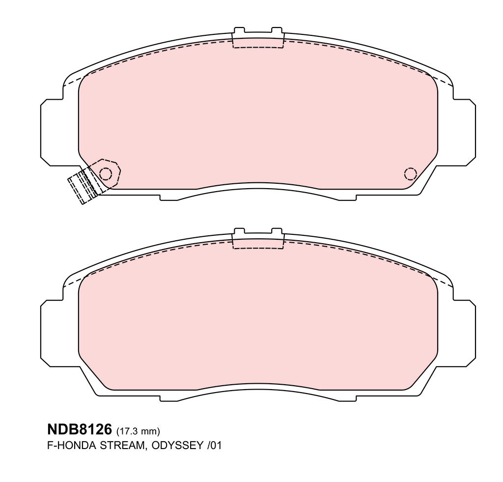 ผ้าเบรค Nexzter ProSpec - Odyssey ปี 2001 (หน้า)