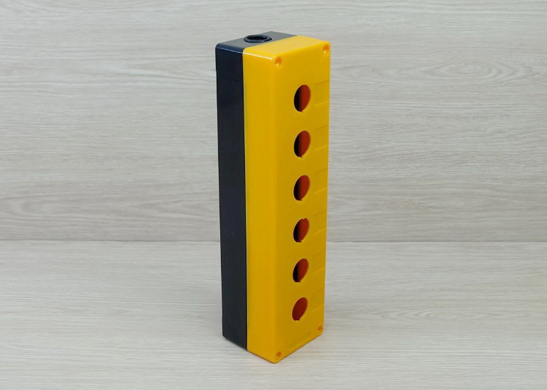 BX6 (Yellow) waterproof box 6 holes for 22mm mounting hole push button switch