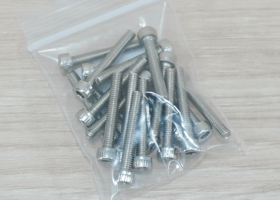 Hex Socket Cap Screw M3x20mm Nickel-plated (20ตัว/ถุง)
