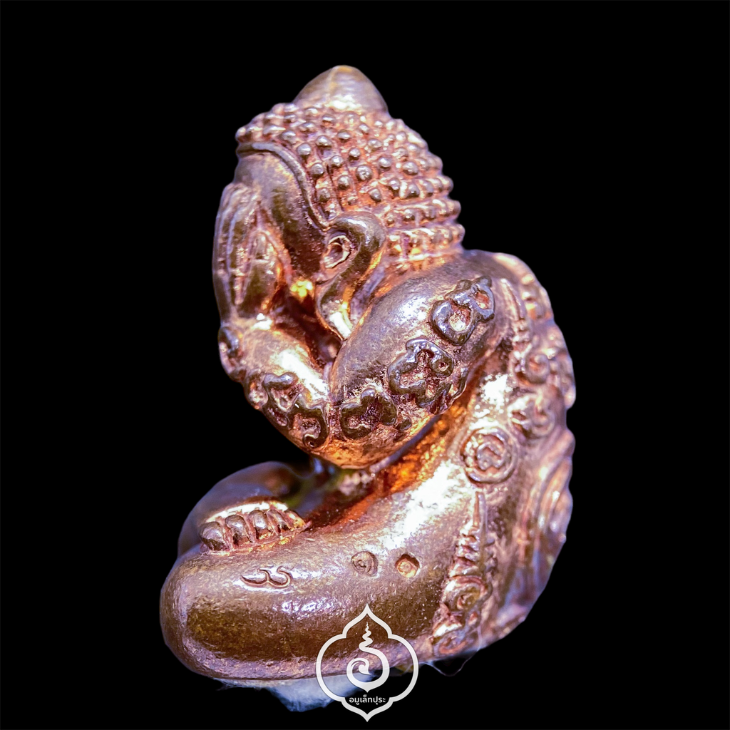 พระปิดตาปืนแตก 2 (เนื้อพิเศษ เนื้อทองแดงโบราณ) ปี64 หลวงพ่อพัฒน์ วัดห้วยด้วน จ.นครสวรรค์ (อุดผงพุทธคุณ ตะกรุด สายสินจ์ มีโค้ด หมายเลข 10)