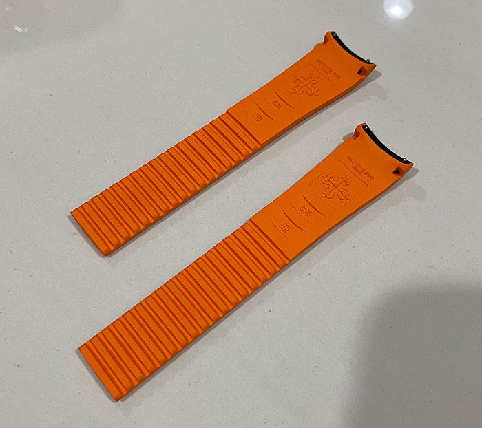 สายยาง PATEK AQUANAUT 5167 3KF สีส้ม และสีเทอร์ควอยซ์