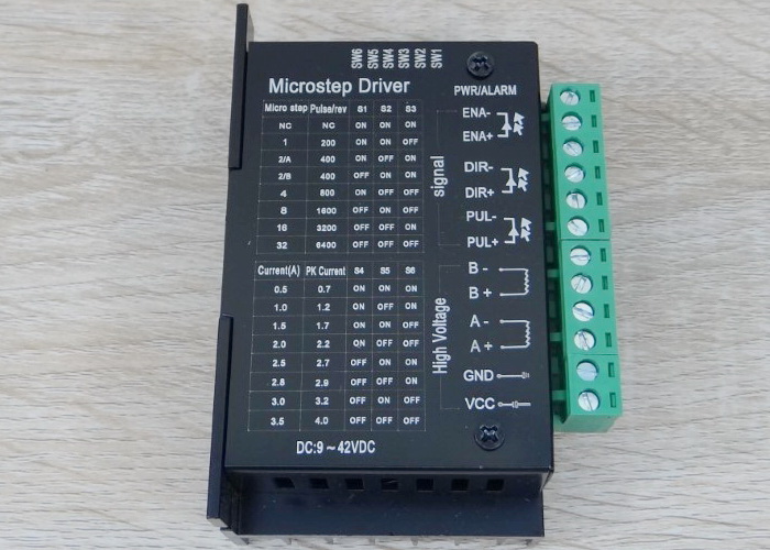 TB6600 Microstep Driver Peak 4A, 9-42 VDC [Aluminum Cover] 2-Phase