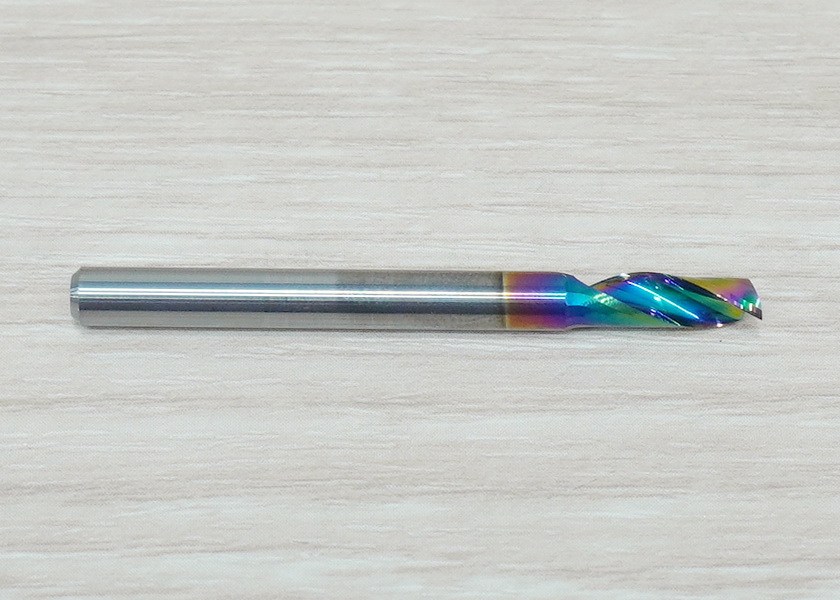 [เกรด 3A] - Single Flute DLC Coating 4x4x12 High Efficiency End Mill, Shank 4mm