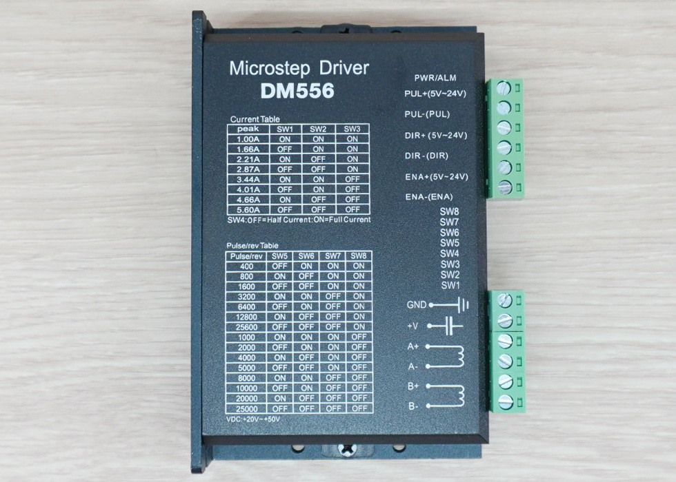 DM556 (Jiawen) Hi-Performance, Microstep Driver Peak 5.6A, 20-50 VDC 2-phase