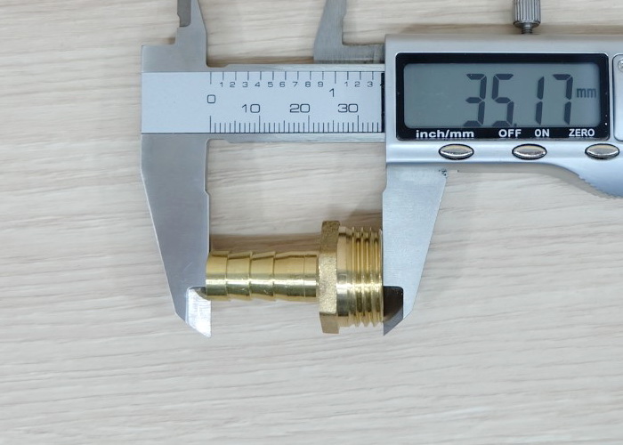 Male Thread 1/2BSP (20.5mm) to Straight Barb Tail 10mm Brass Connector