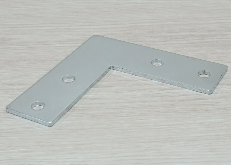 L-Shaped Steel Joint Plate 4-Hole สำหรับ Series 40 Alu-Profile
