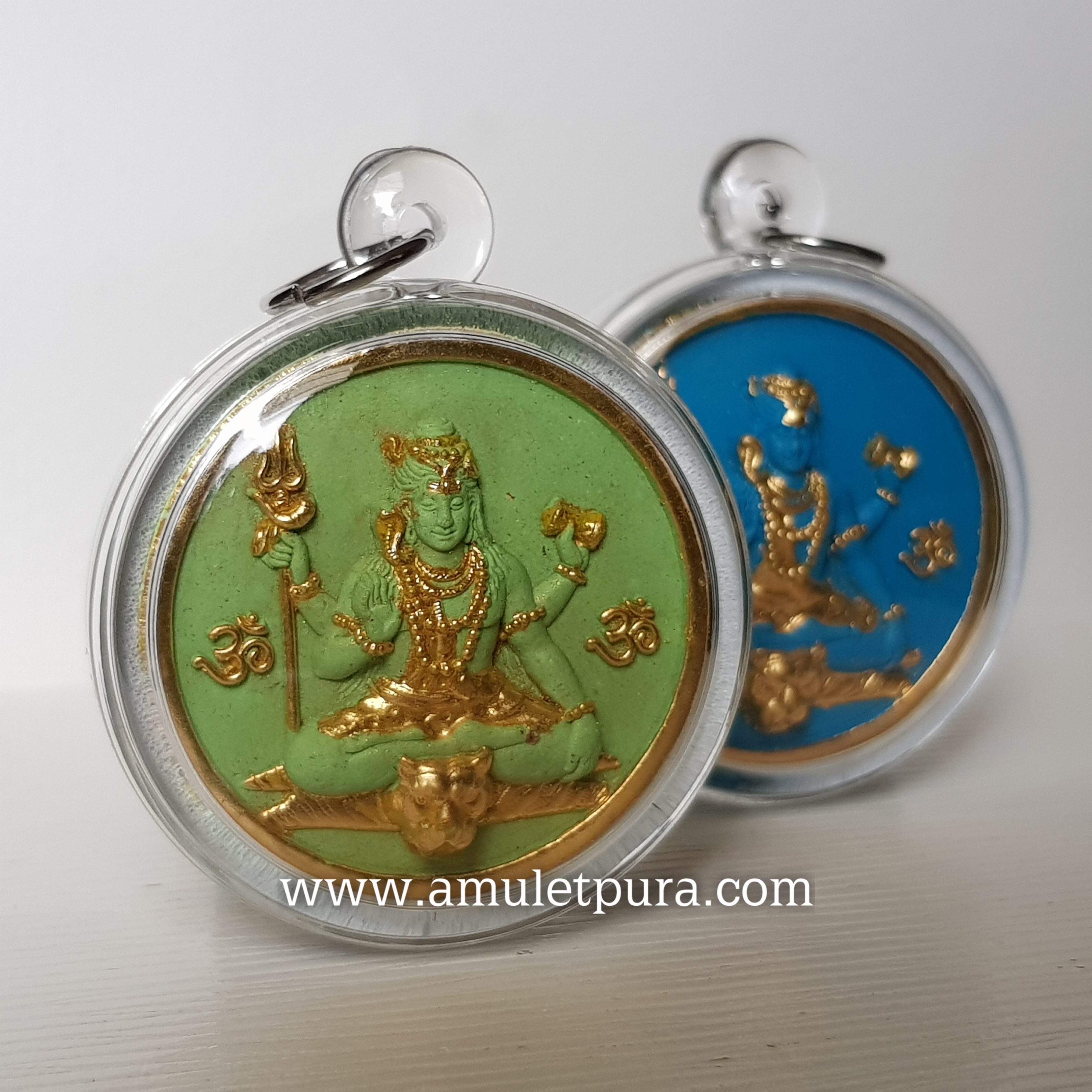 สองมหาเทพ (ชุดกรรมการ ผงว่าน108สีเขียวปิดทอง) ปี53 อาจารย์สุบิน นะหน้าทอง (พร้อมกรอบอะคริลิค มีโค้ดกำกับ)