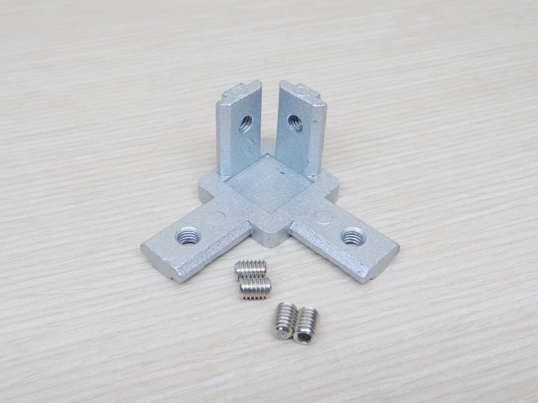 3 Way L-Bracket สำหรับ Series 30 Alu Profile (4-Hole)