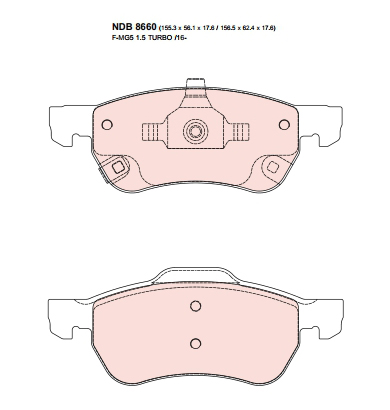 ผ้าเบรค Nexzter Mu Spec / MG5 1.5 Turbo ปี 15-20 (หน้า)