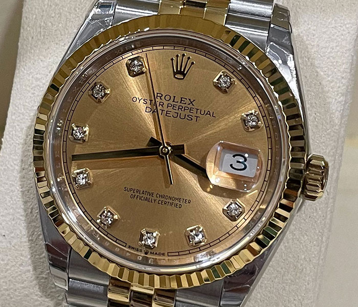 ROLEX DATEJUST 36 MM. YELLOWGOLD EWF