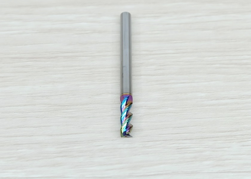 3-Flute DLC Coating 4x12x4mm 50L HRC60 High Efficiency End Mill, Shank 4MM