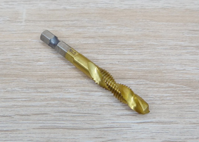 M8 x 1.25 Hex Shank Titanium Coated Thread Tap HSS6542