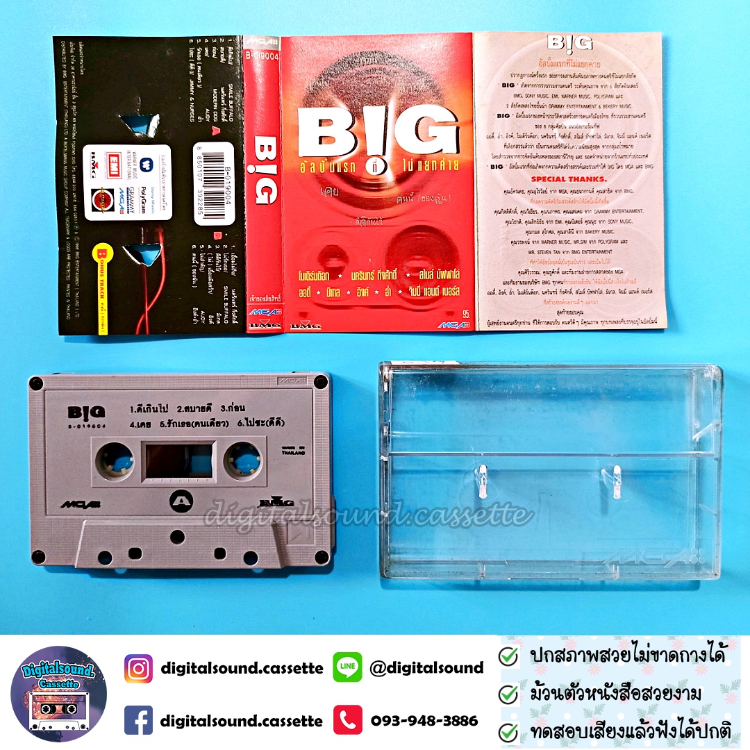 เทปเพลง เทปคาสเซ็ท รวมศิลปิน อัลบั้ม BIG อัลบั้มแรกที่ยังไม่แยกค่าย