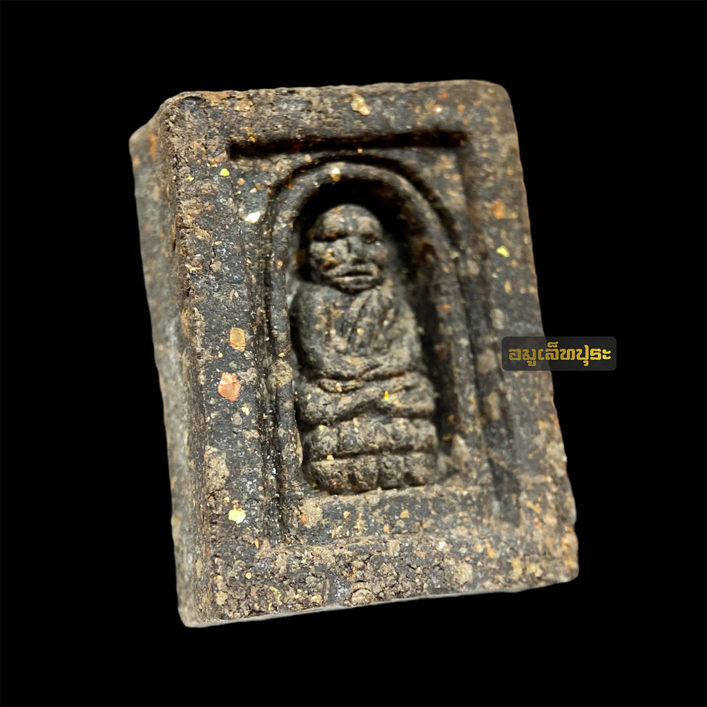 หลวงปู่ทวด พิมพ์คะแนน เนื้อว่านดำ ที่ระลึกพระบรมสารีริกธาตุศรีลังกา ปี48 วัดห้วยมงคล