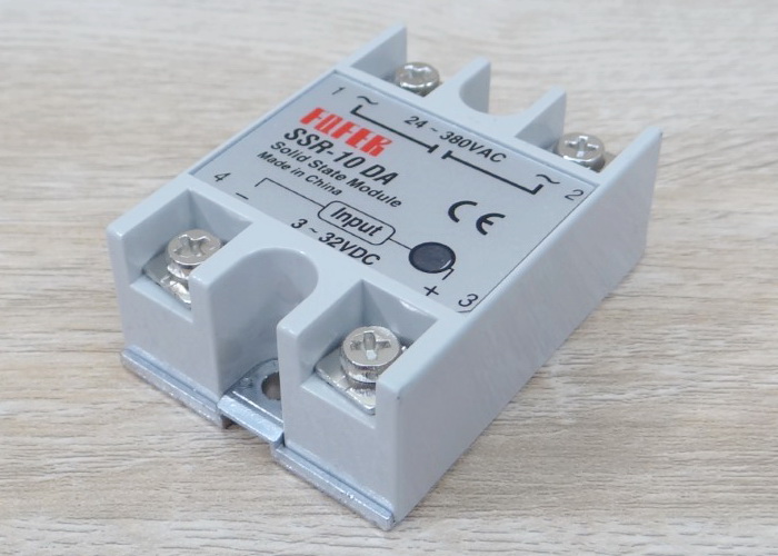 Solid State Relay, SSR-10DA, input 3-32VDC output 24-380VAC, 10A
