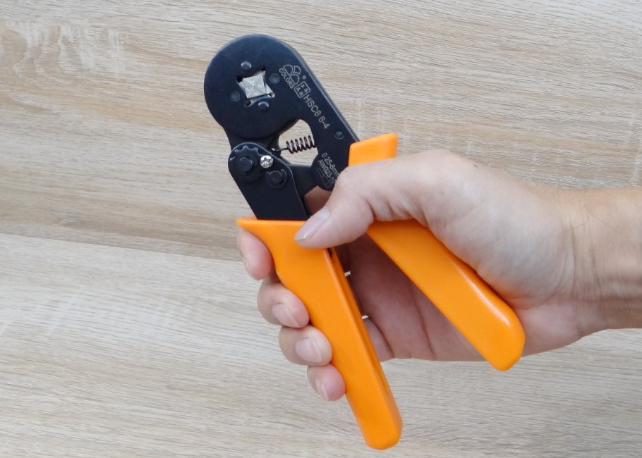 HSC8 6-4 คีมเข้าหัวสายไฟ 0.25-6 mm Tubular Terminal Crimper 23-10AWG