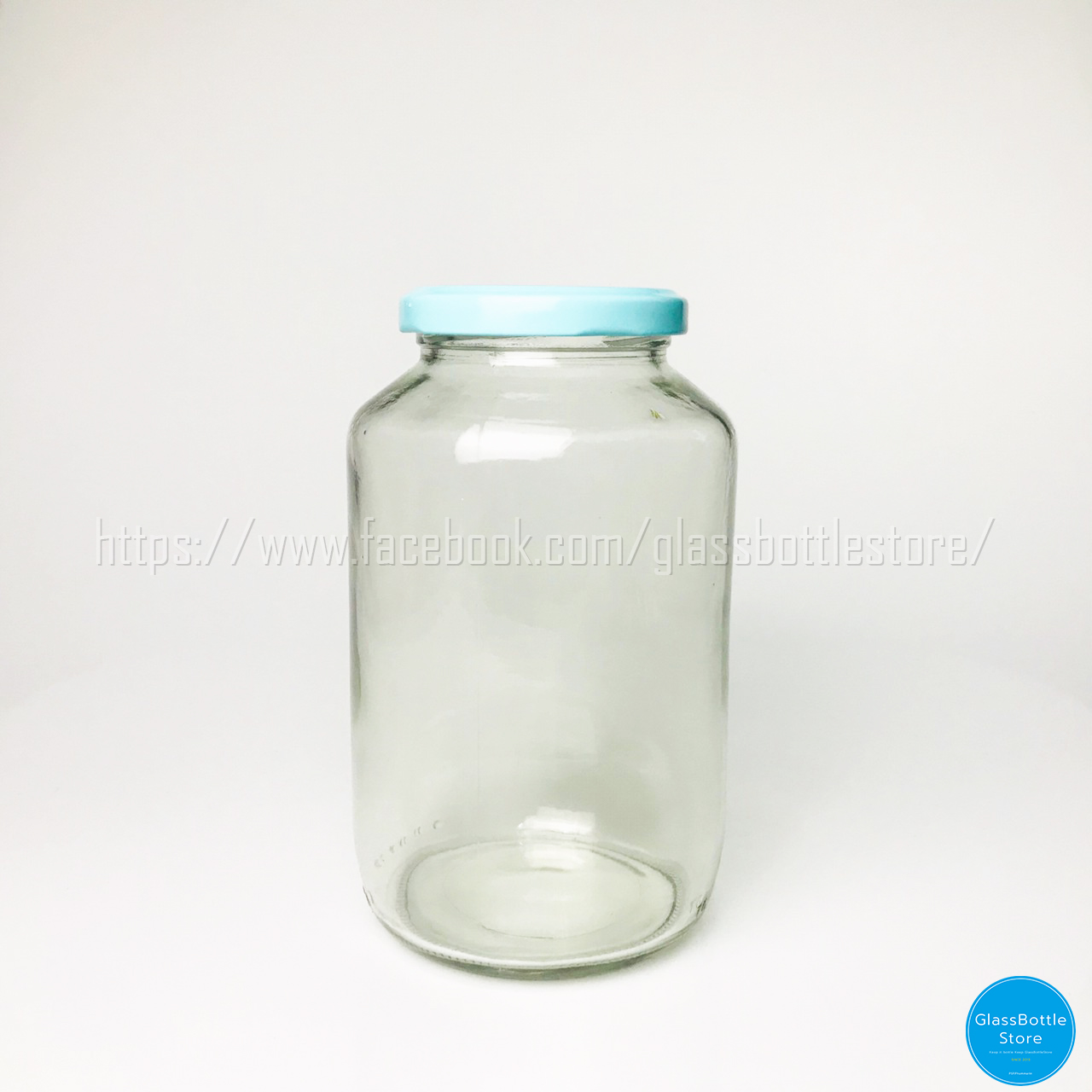 ขวดแก้ว แยม 720ml ฝาเกลียวล็อคสีฟ้า