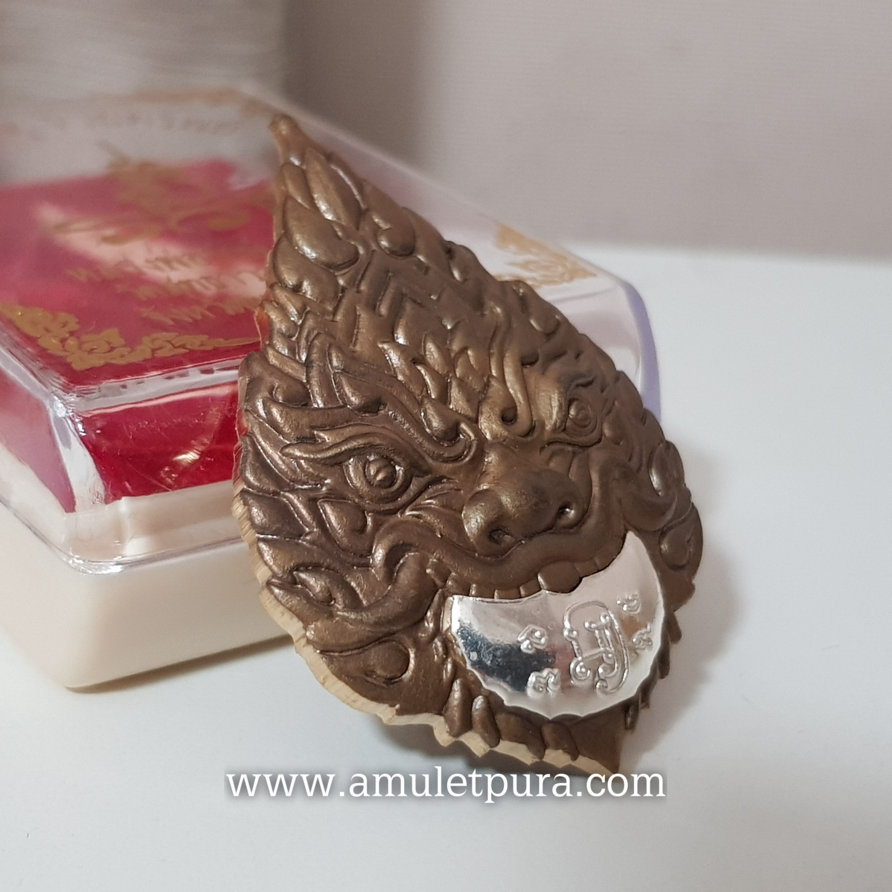 พระราหู รุ่นรวยทรัพย์(เนื้อนวะ พระจันทร์หน้ากากเงิน)ปี60 หลวงพ่อรักษ์ วัดสุทธาวาสวิปัสนา จ.พระนครศรีอยุธยา(สร้าง 88 องค์ มีโค้ด หมายเลข72)