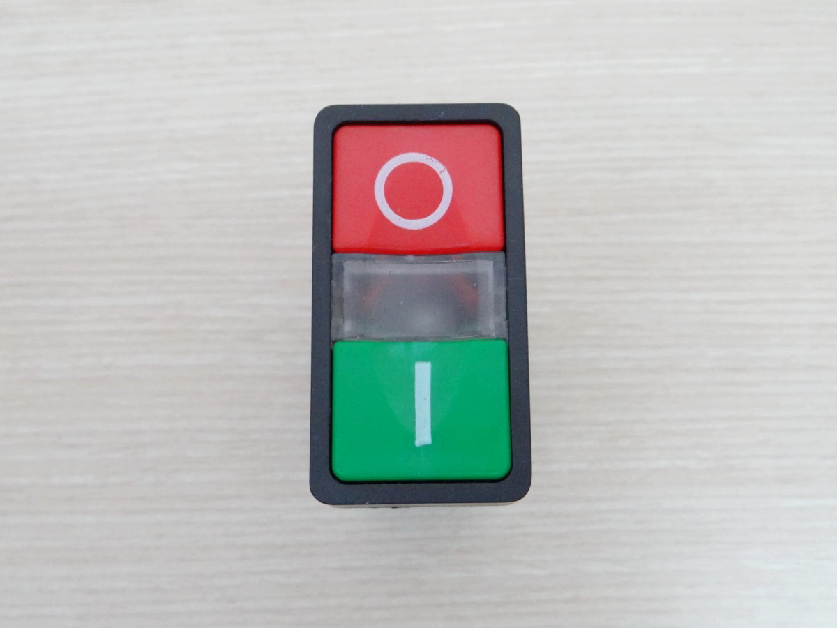 AS-22N Double Pushbuttons Switch With (220V Lamp) 10A/600V Start-stop (กดติด-ปล่อยดับ)