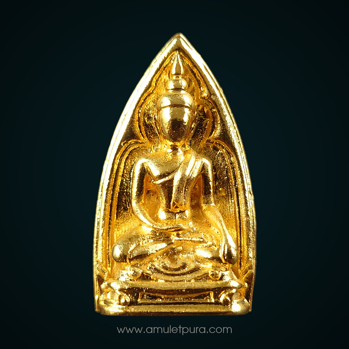 เหรียญหล่อพระนางพญาสดุ้งกลับ (เนื้อกะไหล่ทอง) ปี51 หลวงปู่เจือ วัดกลางบางแก้ว (2 โค้ด หมายเลขมงคล 85)