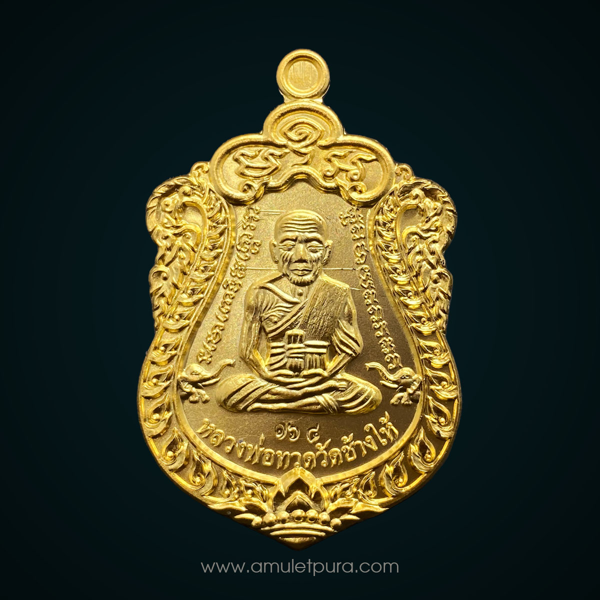 เหรียญเสมาหน้าเลื่อนหลวงพ่อทวดหลังพ่อท่านเขียว (เนื้อกะไหล่ทอง) รุ่นสร้างบารมี ปี57 พ่อท่านเขียว วัดห้วยเงาะ จ.ปัตตานี (มี 3 โค้ด หมายเลขรวยทั้งชาติ 168 สร้าง 999 องค์)