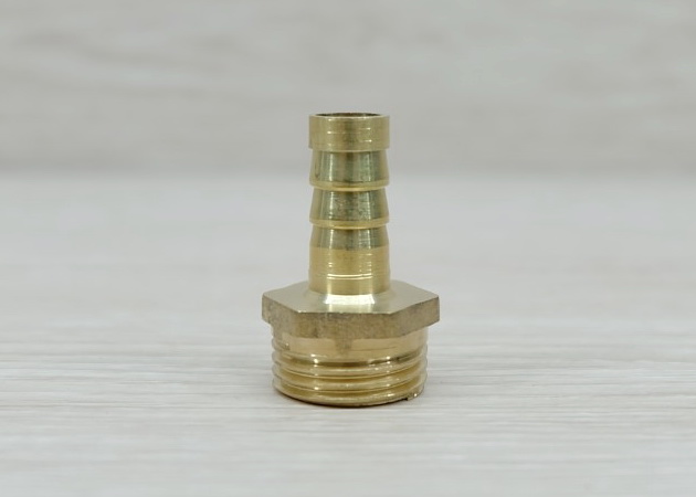 Male Thread 1/2BSP (20.5mm) to Straight Barb Tail 10mm Brass Connector