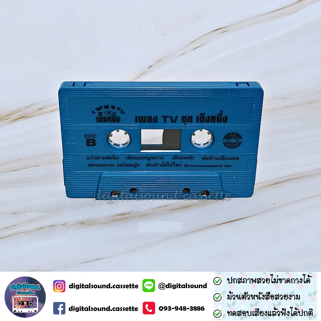 เทปคาสเซ็ท รวมศิลปิน หนุ่ม ศรราม เทพพิทักษ์ อัลบั้ม เพลง TV เต็งหนึ่ง พรพรหมอลเวง