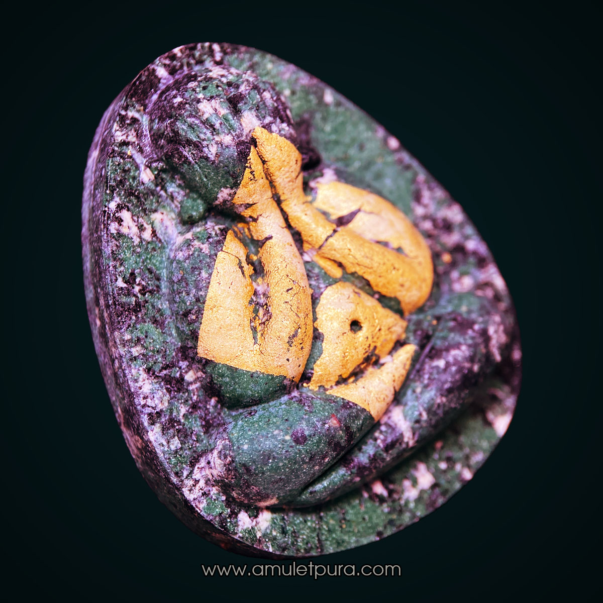 พระปิดตาจัมโบ้ 1 (เนื้อก้นครก หน้าปิดแผ่นทองคำแท้) ปี67 วัดโพธิ์ศรีสะอาดแกแปะ จ.กาฬสินธุ์ (มีโค้ด หมายเลข 69) หลวงปู่ศิลาอธิฐานจิต