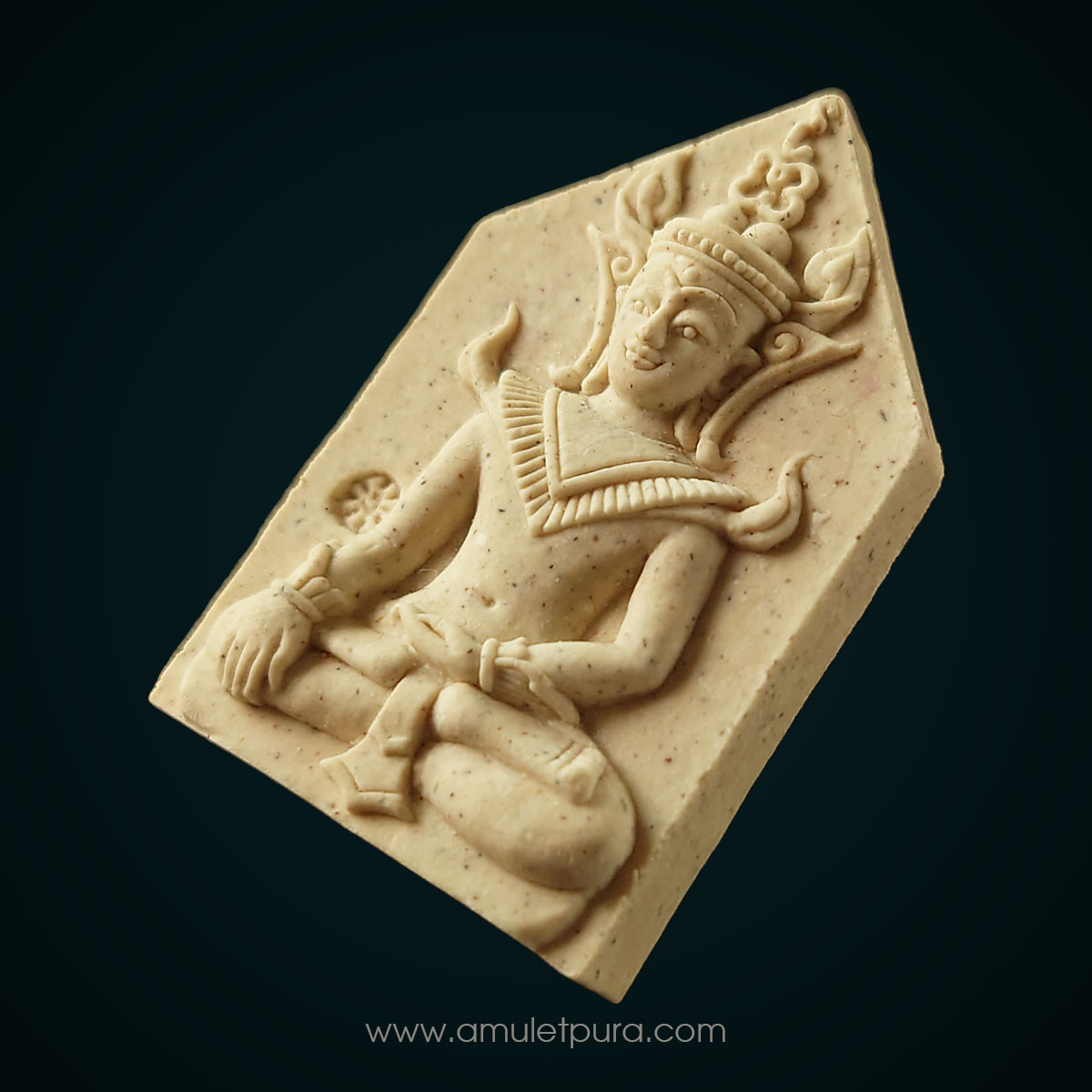 พระขุนแผนแสนทวี (ขุนแผนแสนหวี) รุ่นแรก (เนื้อขาวผงแป้ง 7 ตลาด ฝังตะกรุดมนต์มึน 1 ดอก) ปี54 ครูบาบุดดา วัดหนองบัวคำ จ.ลำพูน (มีโค้ด)