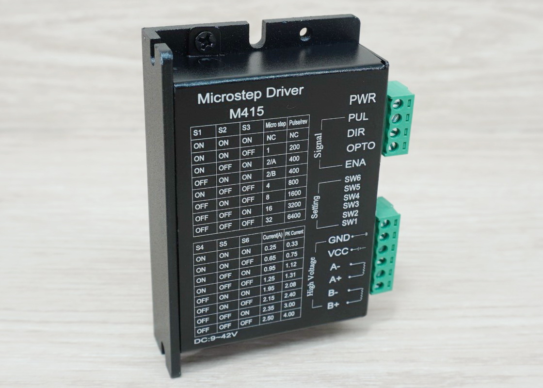 M415 Microstep Driver Peak 4A, 9-42 VDC [Aluminum Cover] 2-Phase