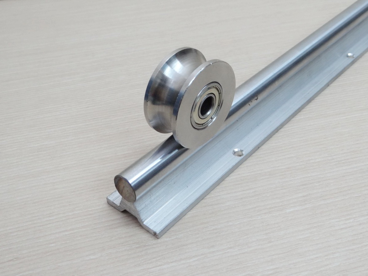 304 stainless steel 16mm U groove type ball bearing roller wheel Bore 10mm