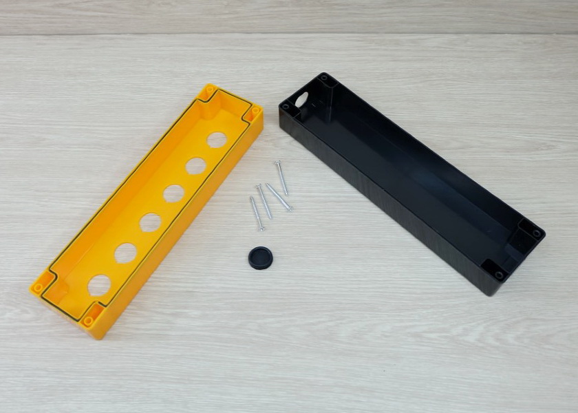 BX6 (Yellow) waterproof box 6 holes for 22mm mounting hole push button switch