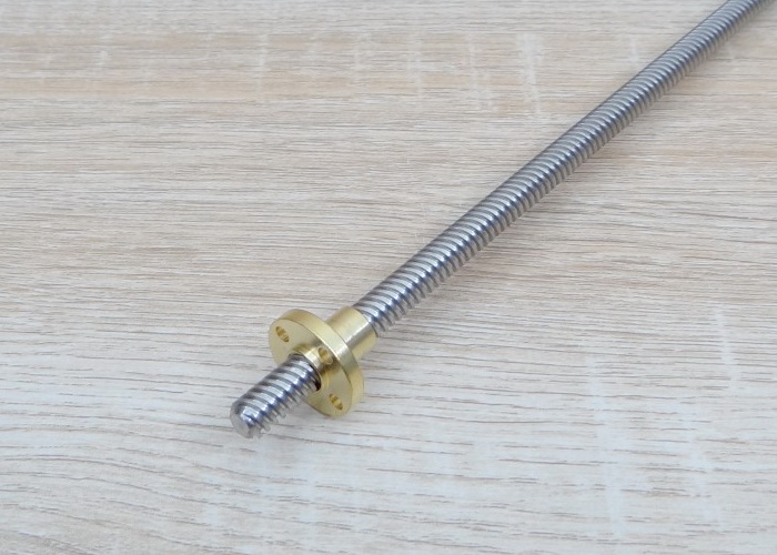 T8 Lead Screw Dia 8mm Length 500mm (Lead 8mm) + Copper Nut