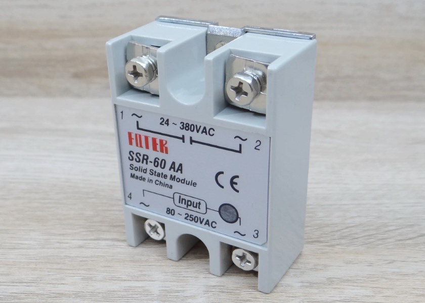 Solid State Relay SSR-60AA, 60A (24-380VAC / 80-250VAC)