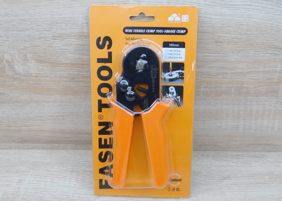 HSC8 6-4 คีมเข้าหัวสายไฟ 0.25-6 mm Tubular Terminal Crimper 23-10AWG