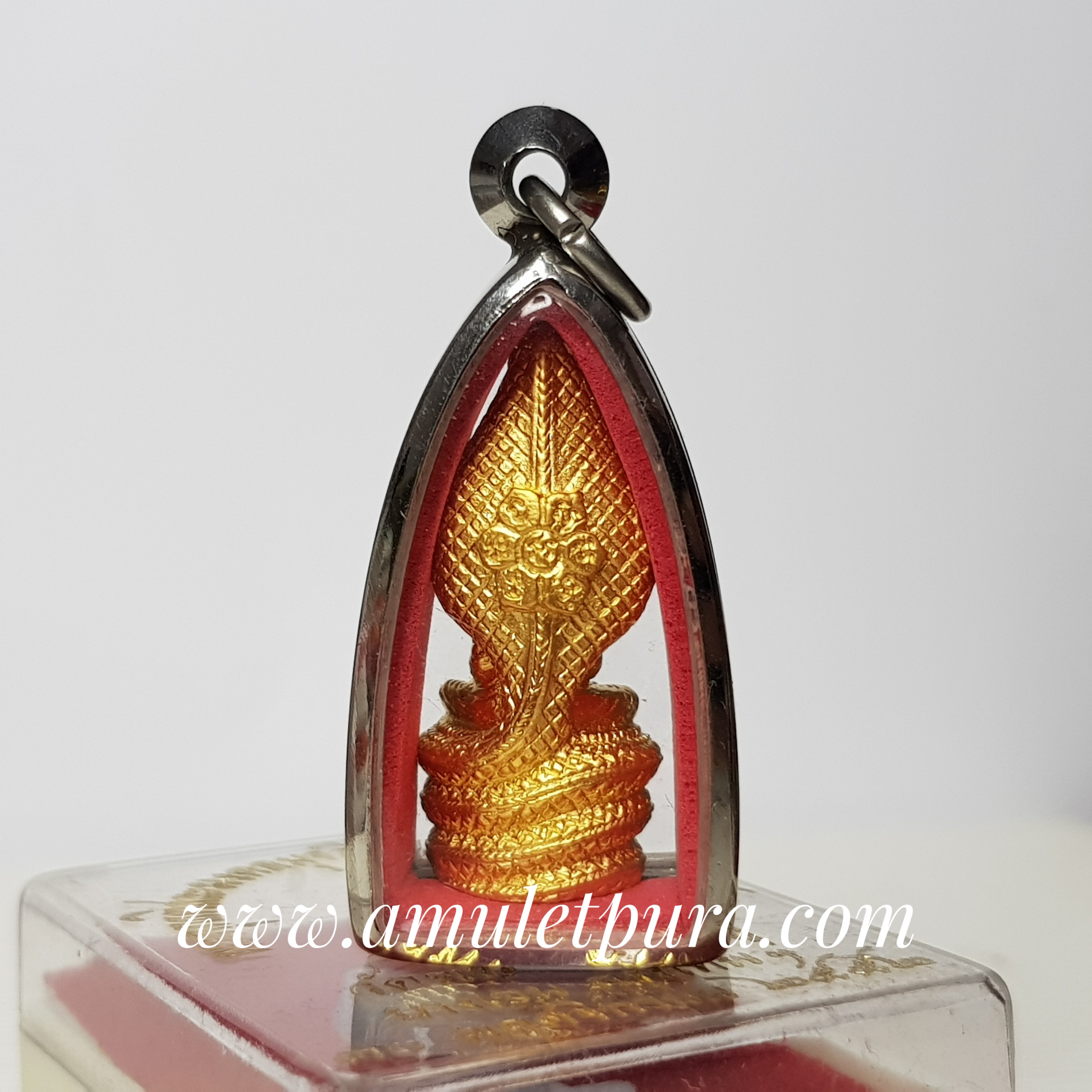 พระพุทธติสสะมงคลมุจลินท์ แผ่นดินสุขสันต์ ปี52 พระเทพวราลังการ วัดพระศรีมหาธาตุฯ บางเขน กรุงเทพมหานคร(กรอบสแตนเลส)