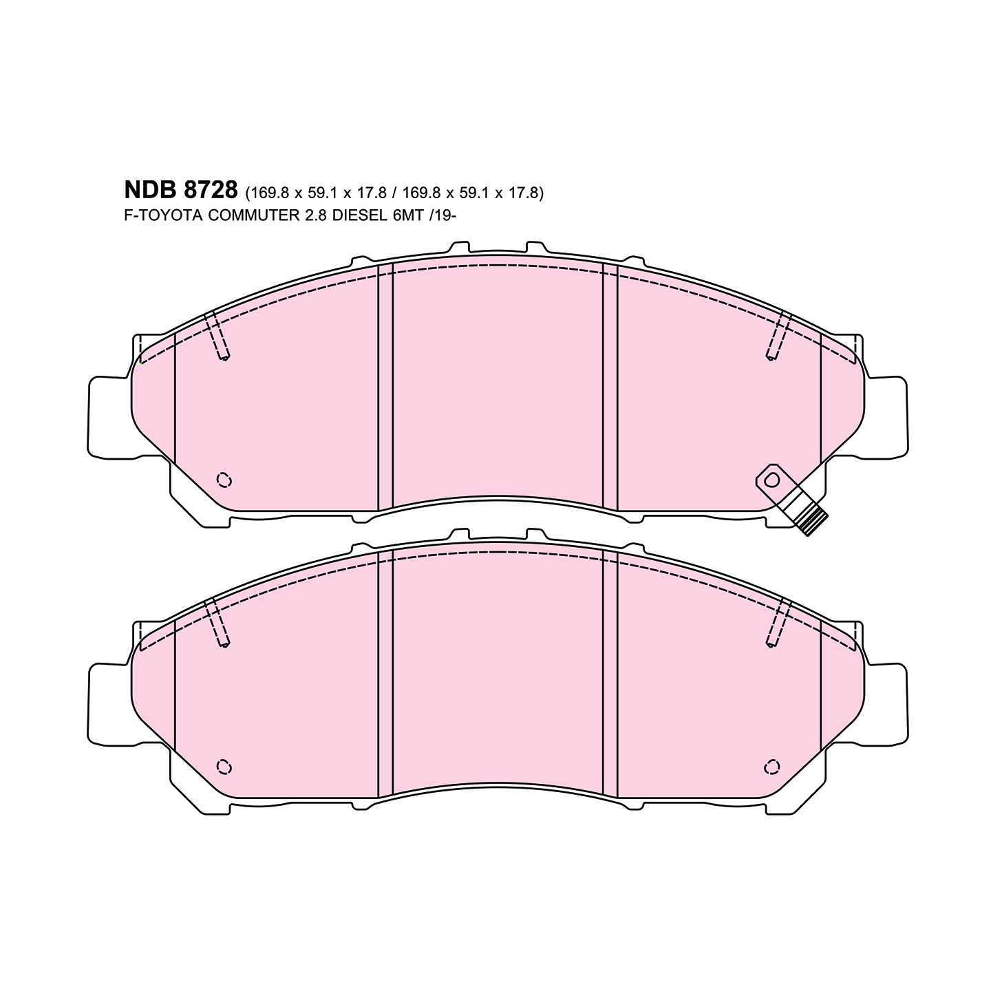 ผ้าเบรค Nexzter Mu Spec - Majesta / Commuter ปี 19-On (หน้า)