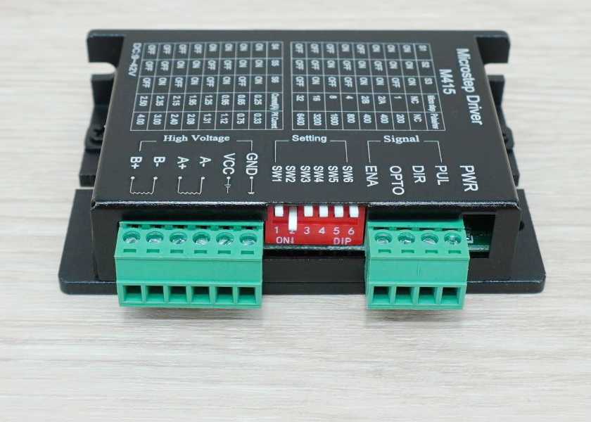 M415 Microstep Driver Peak 4A, 9-42 VDC [Aluminum Cover] 2-Phase
