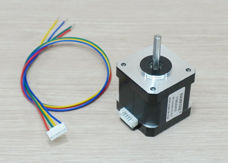 HANPOSE - Stepper Motor (Nema17) แรงบิด 40 N.cm 1.7A (17HS4401S) Black End