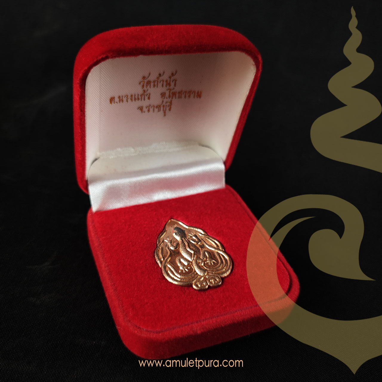 เหรียญจิ้งจก 9 หาง รุ่นแรก เนื้อทองแดง หลวงพ่อเงิน วัดถ้ำน้ำ จ.ราชบุรี