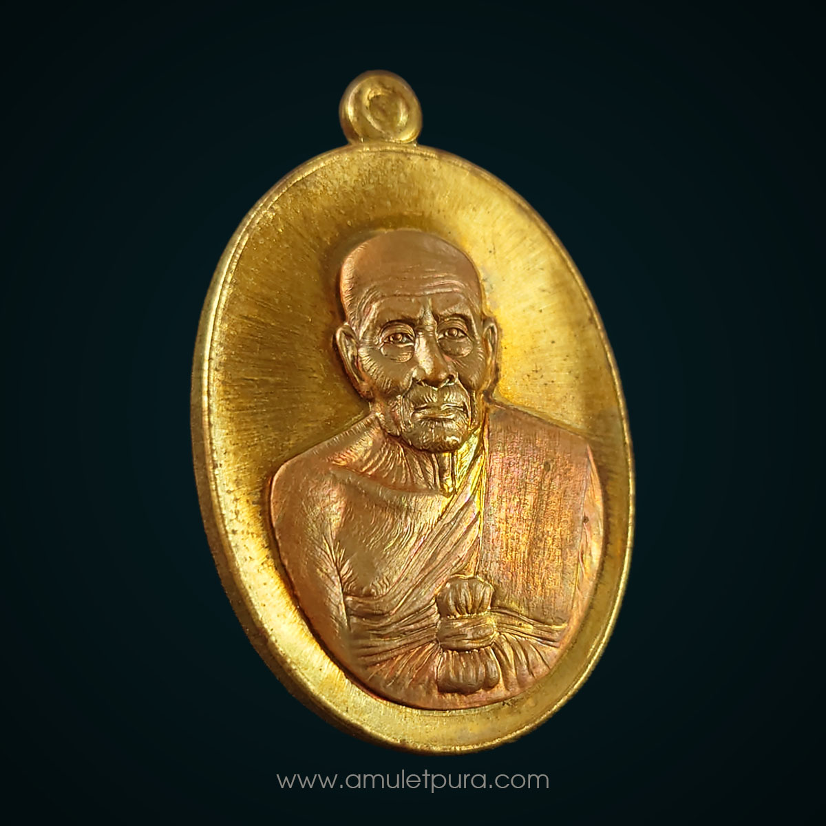 หลวงปู่ทวด รุ่นปาฏิหาริย์ EOD (แยกชุดกรรมการเล็ก ทองระฆังหน้ากากทองแดง) ปี55 หลวงพ่อหวล วัดพุธไธศวรรย์ จ.อยุธยา (ตอกโค้ด หมายเลข662)