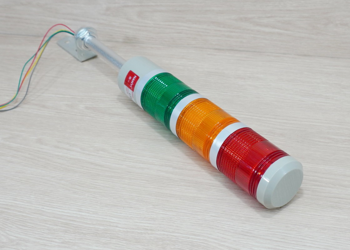 LED 24V DC (NY-505-3T) Tower Lamp Alarm light (Red, Yellow, Green, ไม่มีเสียง ไม่กระพริบ)